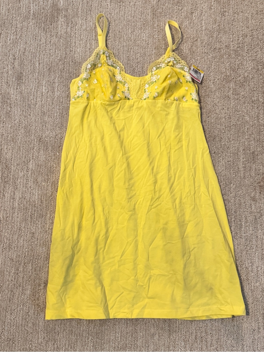 Cosabella Bright Yellow Lace-Trim Slip